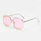 Unisex Retro Flat Mirror Square Large Frame Transparent Anti-UV Sunglasses For Woman - #05