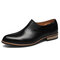 Men Stylish Pointed Toe Business Formal Dress Shoes - Black