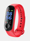 Color Screen Smart Watch Heart Rate and Blood Pressure Monitor Smart Bracelet - Red