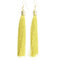 Bohemian Floss Silk Tassel Long Earrings  - Yellow