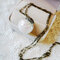 Bola de cristal redonda Flor seca Colgante Collar Shell Pearl Mujer Collar Suéter Cadena - 02