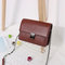 Bag Female Season New Tofu Bag Retro Chain Solid Color Slung Shoulder Bag Fashion Casual Handbag - Light Brown