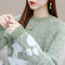Season Thickened Water Christmas Student Slim Temperament Water Loose Hooded Elk Thick Sweater - Green