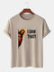 T-shirt a maniche corte in cotone con stampa dello slogan divertente di Gesù da uomo - Cachi