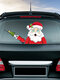 Santa Claus Pattern Car Window Stickers Wiper Sticker Removable Christmas Stickers - #07