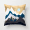 Funda de almohada de terciopelo azul melocotón refrigerada por agua con paisaje de viento de mármol, funda de cojín para sofá de tela para el hogar - #4