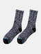 5 paires de chaussettes unisexes Dacron épaisses et mélangées, chaleur respirante, tube moyen - Noir