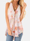 Tie Dye V-neck Sleeveless Casual Tank Top for Women - Orange