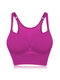Women High Impact Support Seamfree Breathable Wireless Gather Yoga Sports Bras - Rose