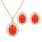 Simple Jewelry Set Resin Earrings Necklace Set - Orange