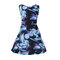 Girls Unicorn Pattern Rainbow Print Vest Dress For 4-15Y - Blue