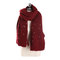 Pearl Decoration Solid Color Cashmere Scarf Thickening Increase Shawl Collar Female - Wine Red