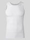 Men Bodybuilding Tummy Control Body Shaper Slimming Fit Seamless Compression Undershirts Tank Tops - White