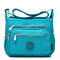 Women Multicolor Nylon Crossbody Bag Floral Shoulder Bag Outdoor Travel Bag - Lake Blue