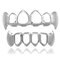 4 Colors Canine Denture Kit Hollow Metal Geometric Braces Grillz Teeth Jewelry - 02