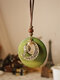 Vintage géométrique rond femmes collier lune étoile pendentif long collier bijoux cadeau - #02