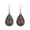 Bohemian Colorful Flower Earrings Long Style Water Drop Rhinestone Earrings For Women - 01