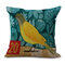 Vintage Style Little Bird Square Cushion Cover Square Pillow Case Home Office Sofa Decor - #6