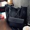 Women Large Capacity 2Pcs Handbags PU Leather Shoulder Bag Crossbody Bag - Black