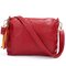 Women Casual Crossbody Bag Tassel Messenger Bag Leisure Zipper Shoulder Bag - Wine Red