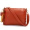 Women Casual Crossbody Bag Tassel Messenger Bag Leisure Zipper Shoulder Bag - Orange