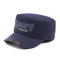 Mens Cotton Embroidery Letter Flat Hat Casual Outdoor Sport Military Hat Visor Snapback Caps - Navy