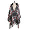 Women Winter Warm Tartan Cashmere Scarf New Designer Plaid Hood Hat Scarf Shawls Scarves Wraps - #04
