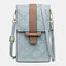 Women Anti-theft Argyle 6.3 Inch Phone Bag Crossbody Bag - Blue