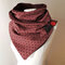 Women Casual All-match Dots Thick Warmth Shawl Printed Scarf - Red