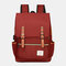 Men And Women Classic Business Backpacks 17L Capacity Students Laptop Bag - Wine Red