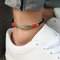 Vintage Unisex Anklets Lucky Red Rope Ethnic Feather Charm Ankle Bracelets Rings for Women Men - #2