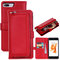 Women Men Multifunctional Detachable iPhone7/7Plus/6/6s/6Plus/6sPlus  Phone Case Wallet Card Holder - Red