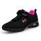 Women Outdoor Sports Soft Sole Mesh Hook Loop Sneakers - Black