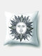 1 PC soleil lune Mandala motif taie d'oreiller jeter taie d'oreiller décoration de la maison planètes housse de coussin - #15
