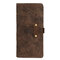Canvas With Leather Wallet 6 Card Slots Vintage Casual Waterproof Clutch Bag Coin Bag For Men - Coffee