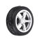 4PCS Alloy Wheels Tire Set Rims & Axles Model Car For 1/64 Modified Vehicle  - #4
