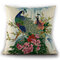 Простая льняная подушка с цветком павлина Чехол Диван для дома Авто Наволочка Dec - #8
