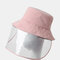 COLLROWN Adjustable Sun Hat With Large Eaves Anti-fog Removable Sun Visor - Pink