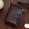 Women Faux Leather Retro Personalized Wallet Card Holder Coin Purse - Coffee