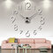 Personnalité créative Simple mode horloge murale 3d acrylique miroir Stickers muraux horloge salon bricolage horloge murale - #09