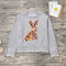 Colorful Rabbit Girls Crew Neck Long Sleeve Tops For 6Y-15Y - Gray