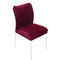 Capa de assento de cadeira de 2 peças Farley Short Plush Universal Elastic Stretch Capa de cadeira lavável - Borgonha