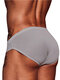 Comfy Plain Modal Briefs Solid Color Pouch Cozy Underwear for Men - Gray
