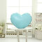 Glitter Star Heart Moon Cloud Shape Throw Pillow PU Sofa Bed Car Office Cushion - Blue Heart