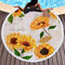 Sunflower Round Beach Towel Blanket Hawaii Hawaiian Tropical Large Microfiber Terry Beach Roundie Palm Circle Picnic Carpet Yoga Mat with Fringe - #5
