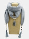 Богемский камень в форме капли Кулон Ожерелье с шарфом Женское Многослойное колье с кисточками - #11