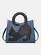 حقيبة يد نسائية على شكل قطة حقيبة كروس مرقعة - أزرق