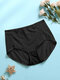 Multi Color Women Mesh See Through Breathable Cozy High Waist Panties - Black