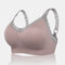 Maternity Lace Soft Breathable Wireless Nursing Bra - Pink