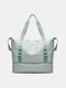 JOSEKO Ladies Polyester Cotton Waterproof Large Capacity Handbag Travel Bag Yoga Sports Fitness Bag - Green